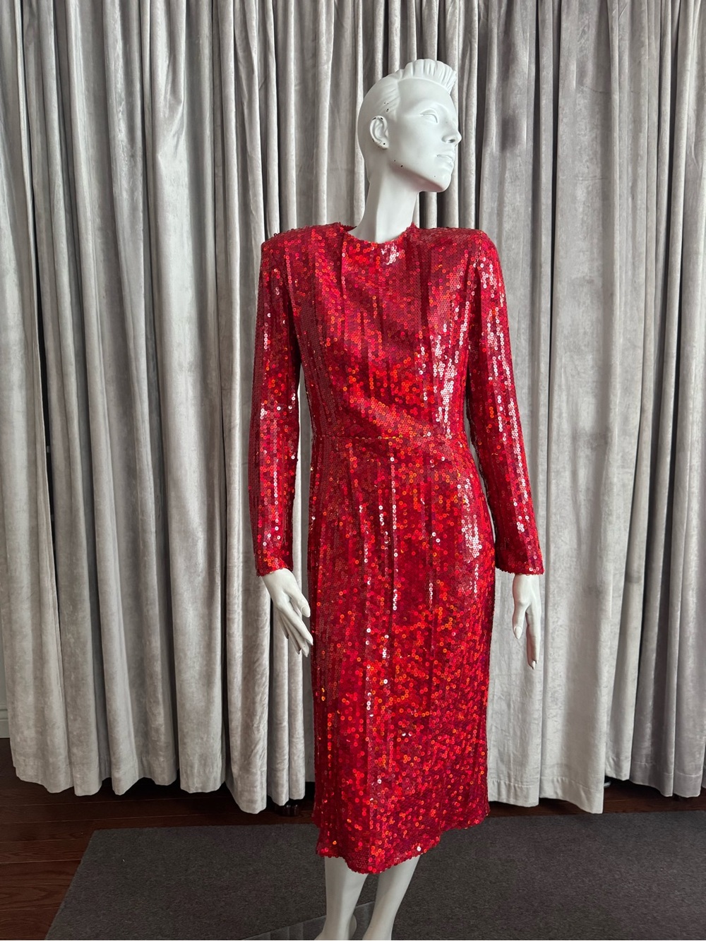 Nina Ricci Red Fire sequin dress